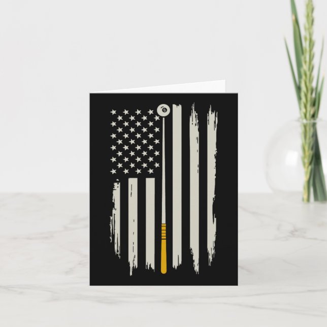 Tarjeta Billiard Pool Player Billiards Table Estadounidens (Anverso)