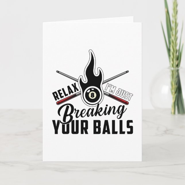 Tarjeta Billiard Snooker 8 Ball Billiards Gracioso regalo (Anverso)