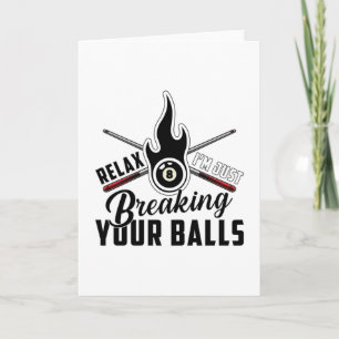 Tarjeta Billiard Snooker 8 Ball Billiards Gracioso regalo