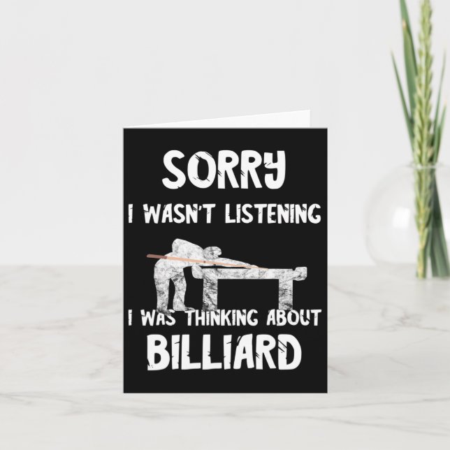 Tarjeta Billiard Snooker Player 8 Ll Jugando Billiard (Anverso)