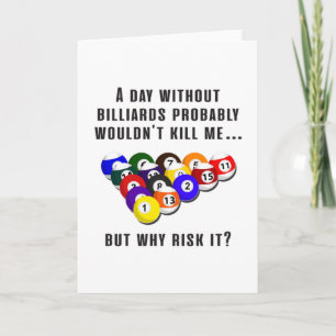 Tarjeta Billiard Snooker Pool Billiards Graciosa Idea de R