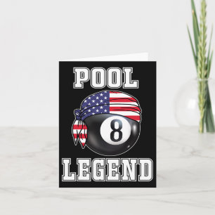 Tarjeta Billiard Team 8 Ll Jugador De Juegos De Piscina Re