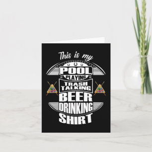 Tarjeta Billiards 8 Ball Pool Player Sarcasm Novedad Humor