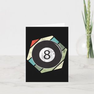 Tarjeta Billiards 8 Ball Retro Amor Por El Sport Billiard