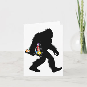 Tarjeta Billiards Bigfoot With Pool Sasquatch Snooker