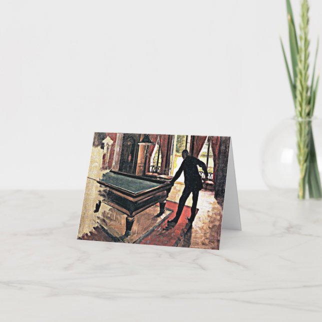 Tarjeta Billiards - Caillebotte, obra de arte de 1876 (Anverso)