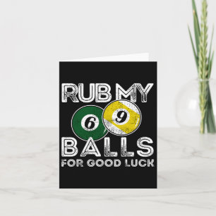 Tarjeta Billiards Divertidos Rulen Mi Por Buena Suerte