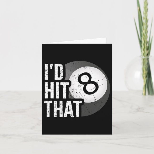 Tarjeta Billiards Funny Id Logró Que Pool Player 8 Eight B (Anverso)