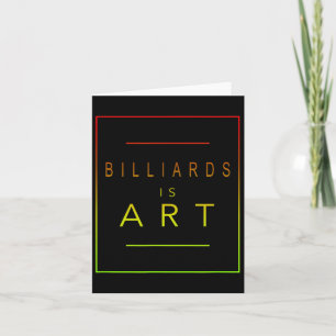Tarjeta Billiards - Is Art - Billiard - Hob Estético