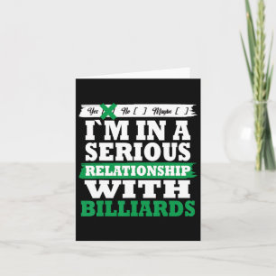 Tarjeta Billiards My Serious Relationship Funny