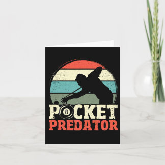 Tarjeta Billiards Pocket Predator 8 Ball Funny Hombres Ret