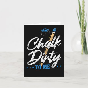 Tarjeta Billiards Pool Player Ball Pun Vintage Chalk Dirty