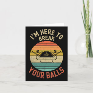 Tarjeta Billiards Pool Player Billiard Aquí Para Romper Tu