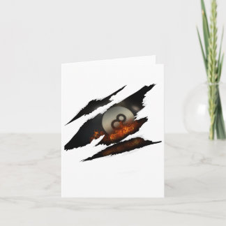 Tarjeta Billiards Pool Player Ll 8 Ll Fire Scar Vintage