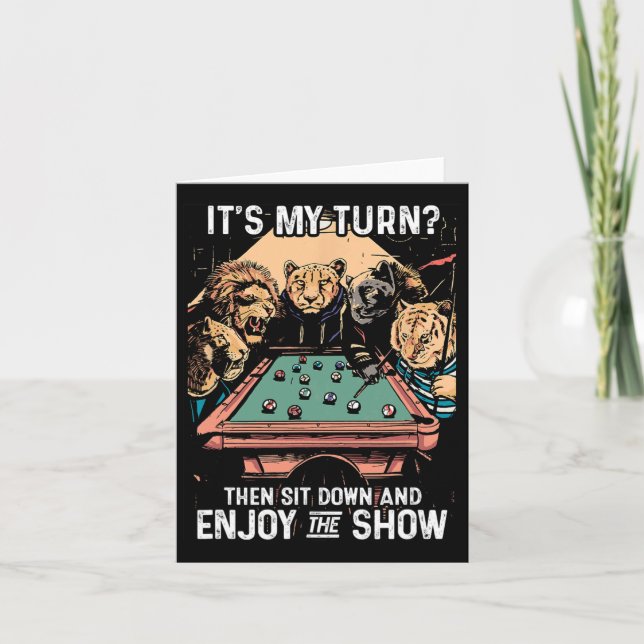 Tarjeta Billiards Rack Cue Stick Mesa Billiard Playas (Anverso)