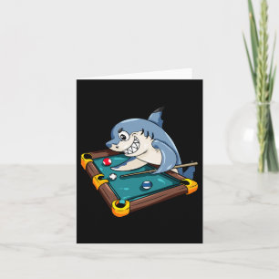 Tarjeta Billiards Shark Pool Snooker Player Gift