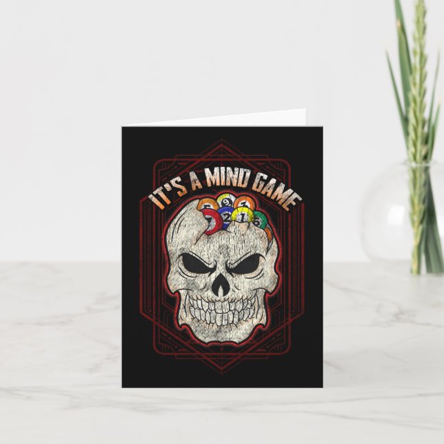Tarjeta Billiards Skull Pool Es Un Juego De Mente (Anverso)