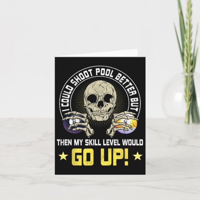 Tarjeta Billiards Skull Pool Snooker Billiard Ball Table N (Anverso)