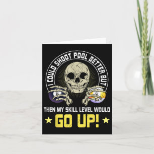 Tarjeta Billiards Skull Pool Snooker Billiard Ball Table N