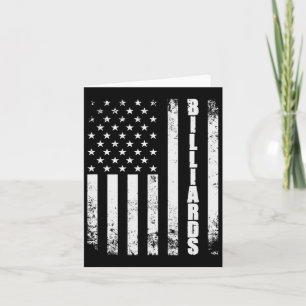 Tarjeta Billiards Snooker Bandera Estadounidense Juegos De