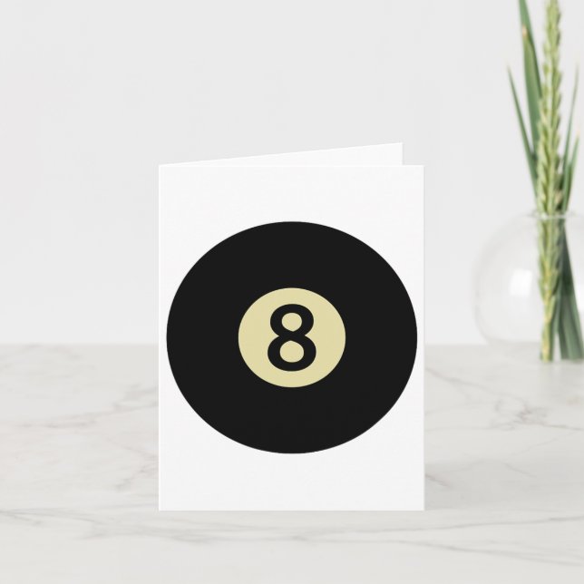 Tarjeta Billiards Snooker Pool Ll Número 8 Billiard Player (Anverso)