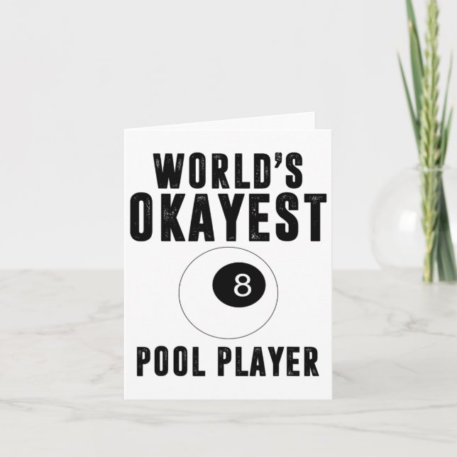 Tarjeta Billiards World Okayest Pool Player 8 Ll (Anverso)