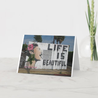 Tarjeta Billie Holiday Street Art