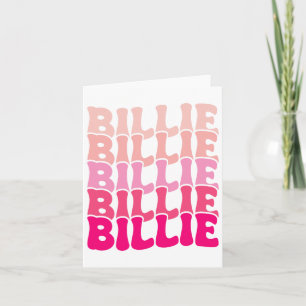 Tarjeta Billie nombre personalizado amo Billie Groovy 80's
