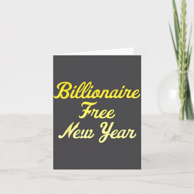 Tarjeta Billionaire , New Year, Hapness, Simple Joys  (Anverso)