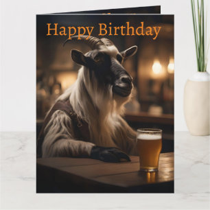 Tarjeta Billy the Kid: Una cabra entra en un bar,
