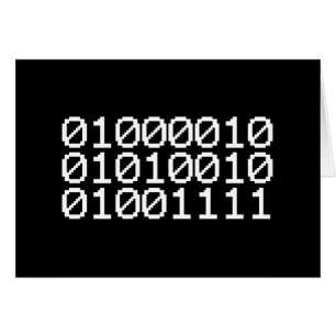 TARJETA BINARY BRO GREETING