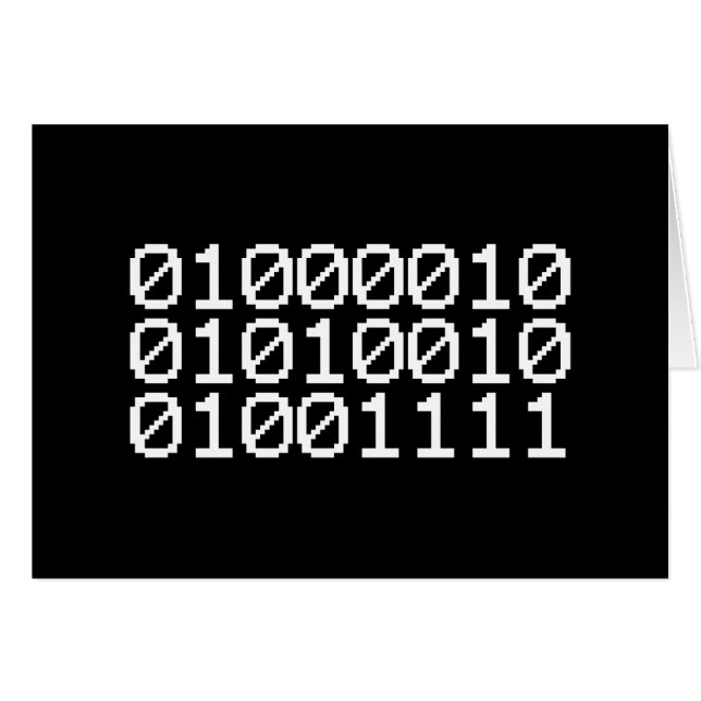 TARJETA BINARY BRO GREETING (Anverso (Horizontal))