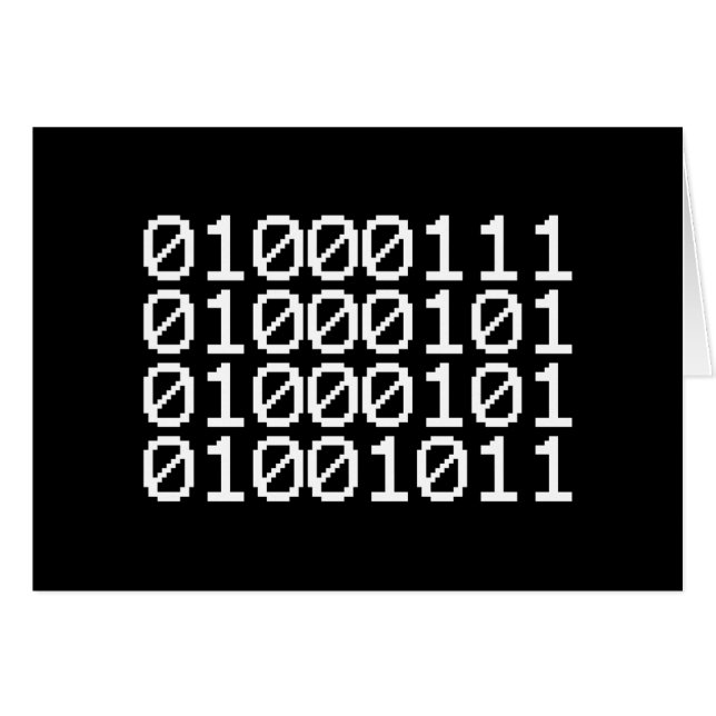 TARJETA BINARY GEEK (Anverso (Horizontal))
