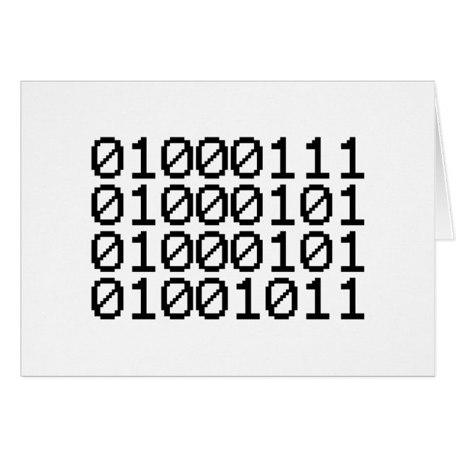 TARJETA BINARY GEEK (Anverso (Horizontal))