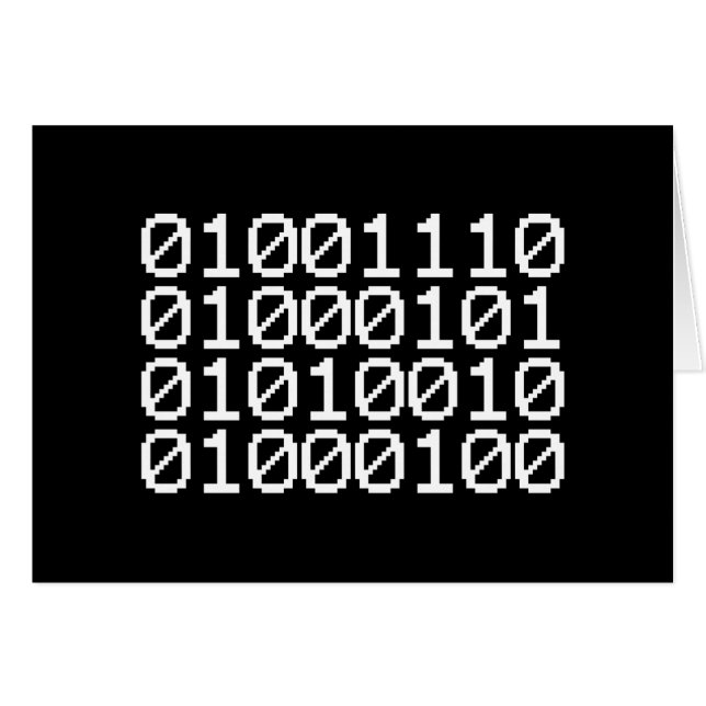 TARJETA BINARY NERD (Anverso (Horizontal))