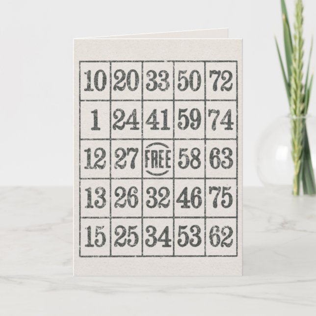 Tarjeta Bingo Birthday (Anverso)