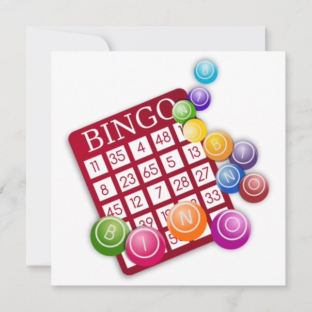 Tarjeta BINGO con bolas BINGO (Anverso)