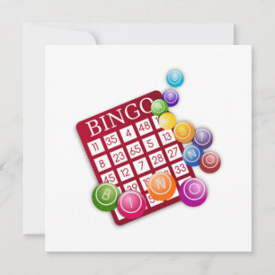 Tarjeta BINGO con bolas BINGO