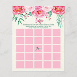 Tarjeta BINGO de bebé floral, juegos de Baby Showe