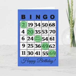 Tarjeta BINGO de cumpleaños feliz