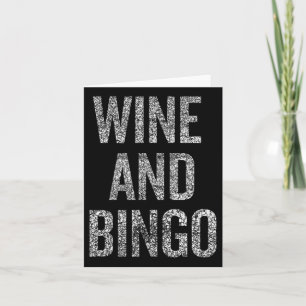 Tarjeta Bingo de vino cita divertida humor sarcástico