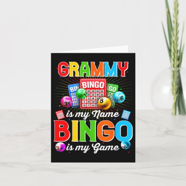 Tarjeta Bingo Funny Grammy Is My Name Bingo Is My Game Xma (Anverso)
