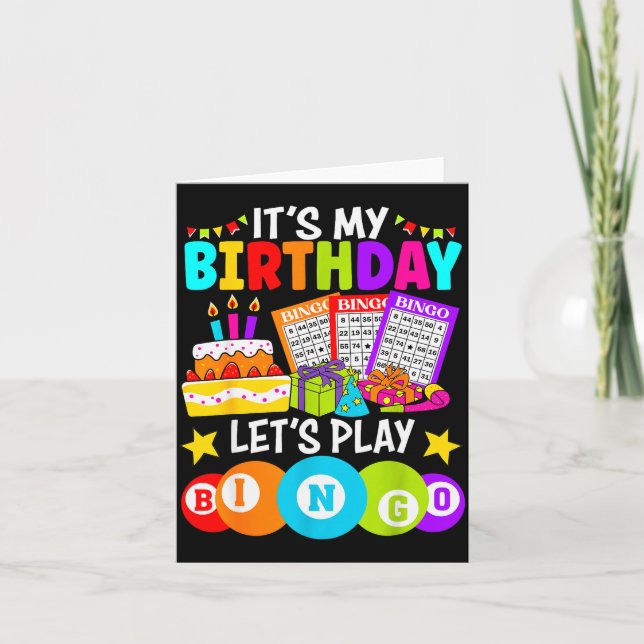Tarjeta Bingo Player It's My Birthday Let's Play Bingo Xma (Anverso)
