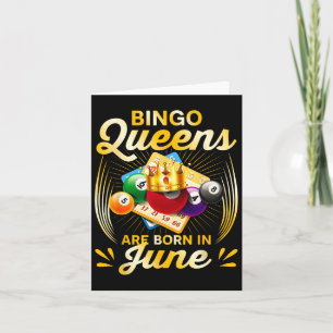Tarjeta Bingo Queens Nace En Junio Vintage Christmas Xm