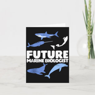 Tarjeta biología marina niños futuro biólogo marino océano