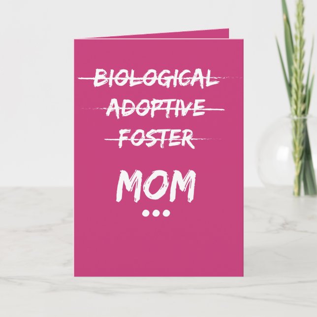 Tarjeta Biológico, Adoptivo, Famoso... Mamá (Anverso)