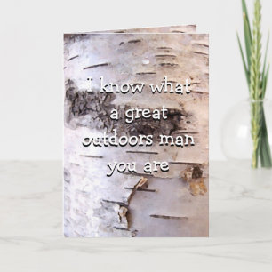 Tarjeta Birch Bark Birthday Humorous