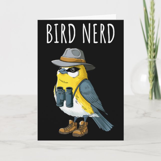 Tarjeta Bird Nerd Funny Bird Watching Birding Bird Lover W (Anverso)