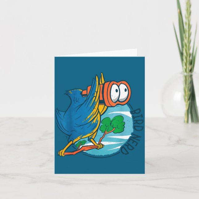 Tarjeta Bird Nerd Funny Bird Watching Birds Lover Ornithol (Anverso)