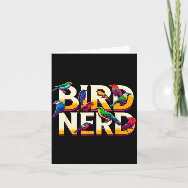 Tarjeta Bird Nerd Funny Birdwatching Birdwatcher Bird Love (Anverso)